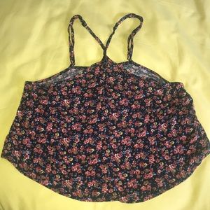 AMERICAN EAGLE CROP TANK FLORAL